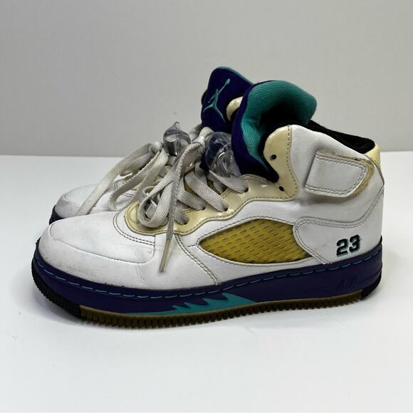 Nike Kids Air Jordan Fusion 5 sneakers grape white - 6Y - Picture 7 of 12